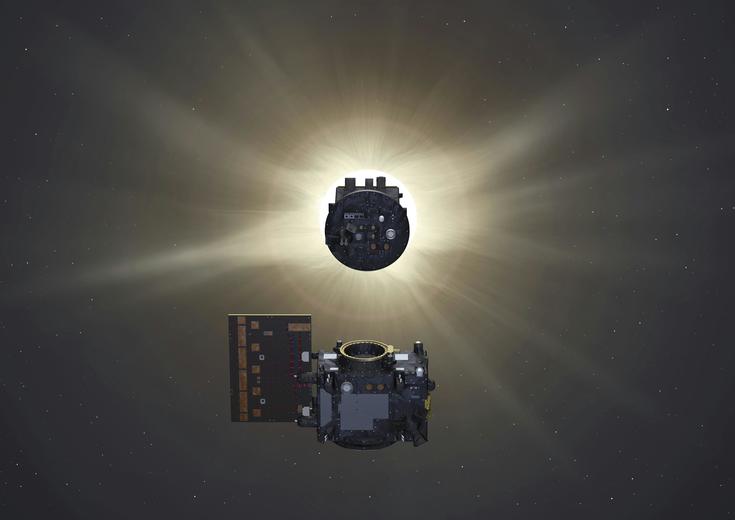 Proba-3 Occulter eclipses Sun for Coronagraph spacecraft